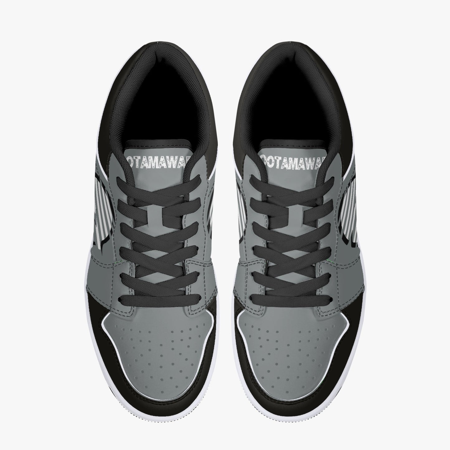 Low-Top Leather Gray Sneakers