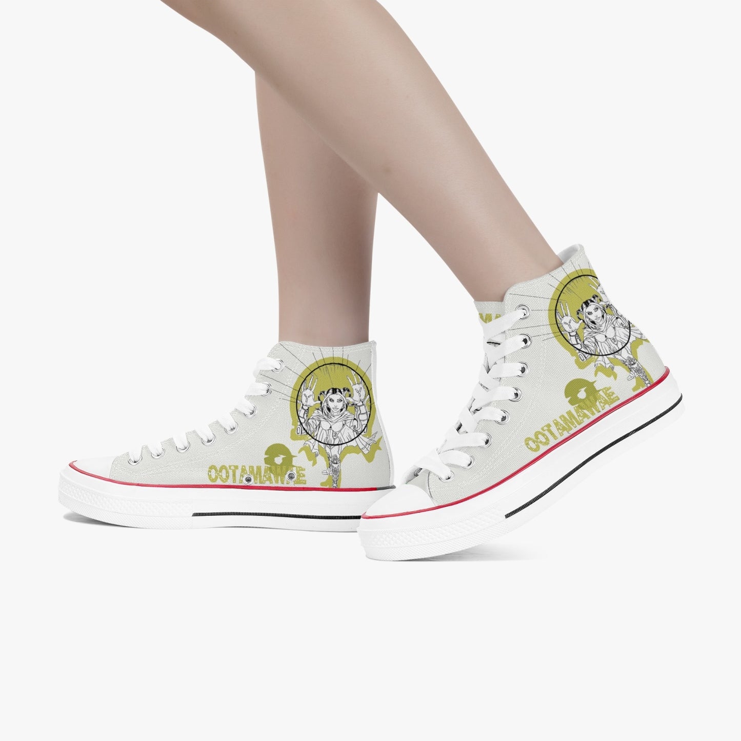 Bubble Girl High Canvas Shoes - Beige