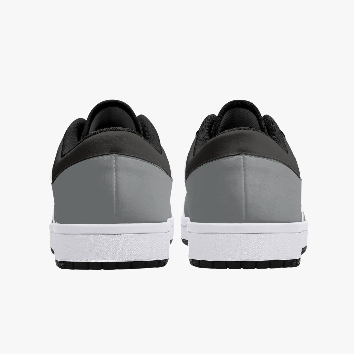 Low-Top Leather Gray Sneakers