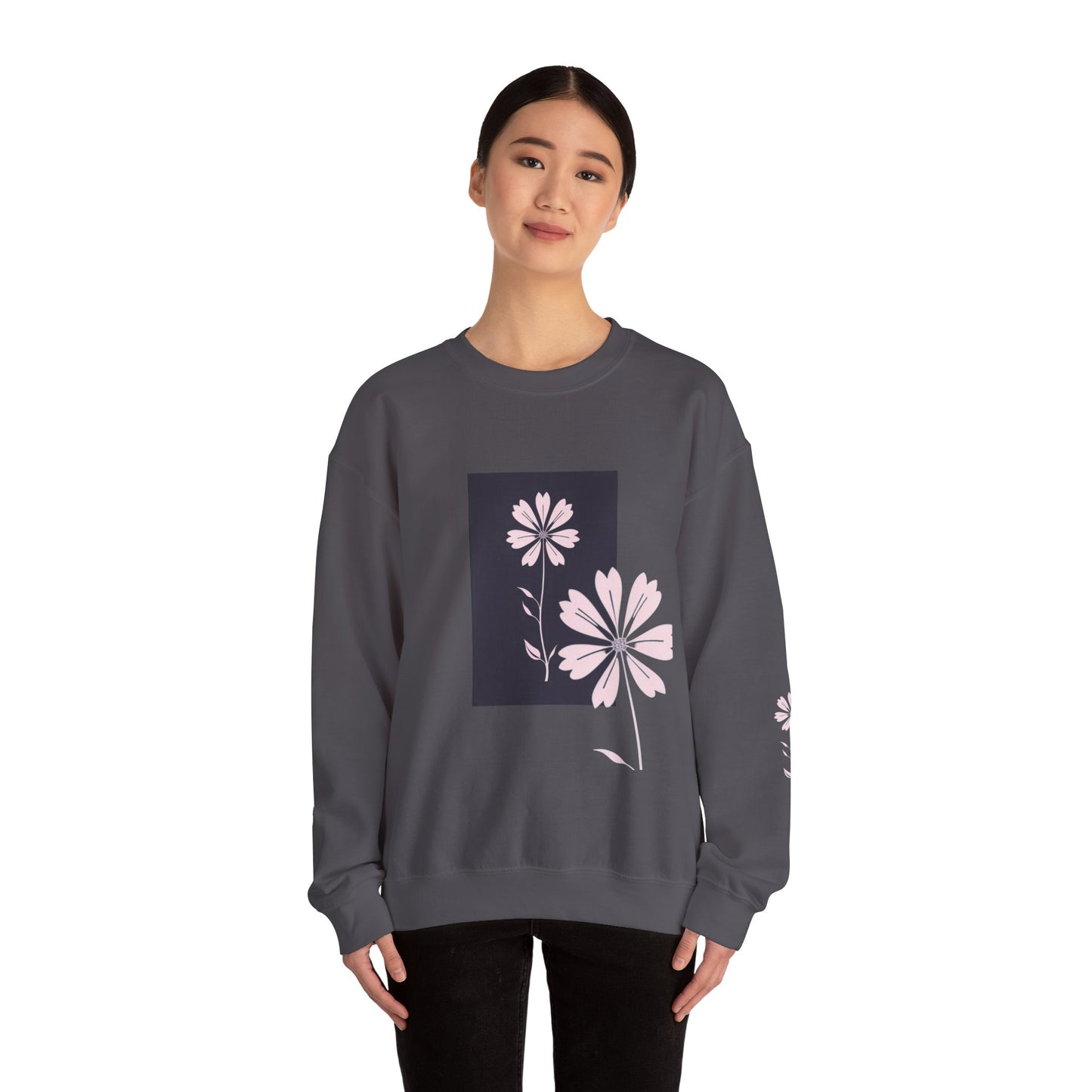 Flowers Women Heavy Blend™ Crewneck Sweatshirt