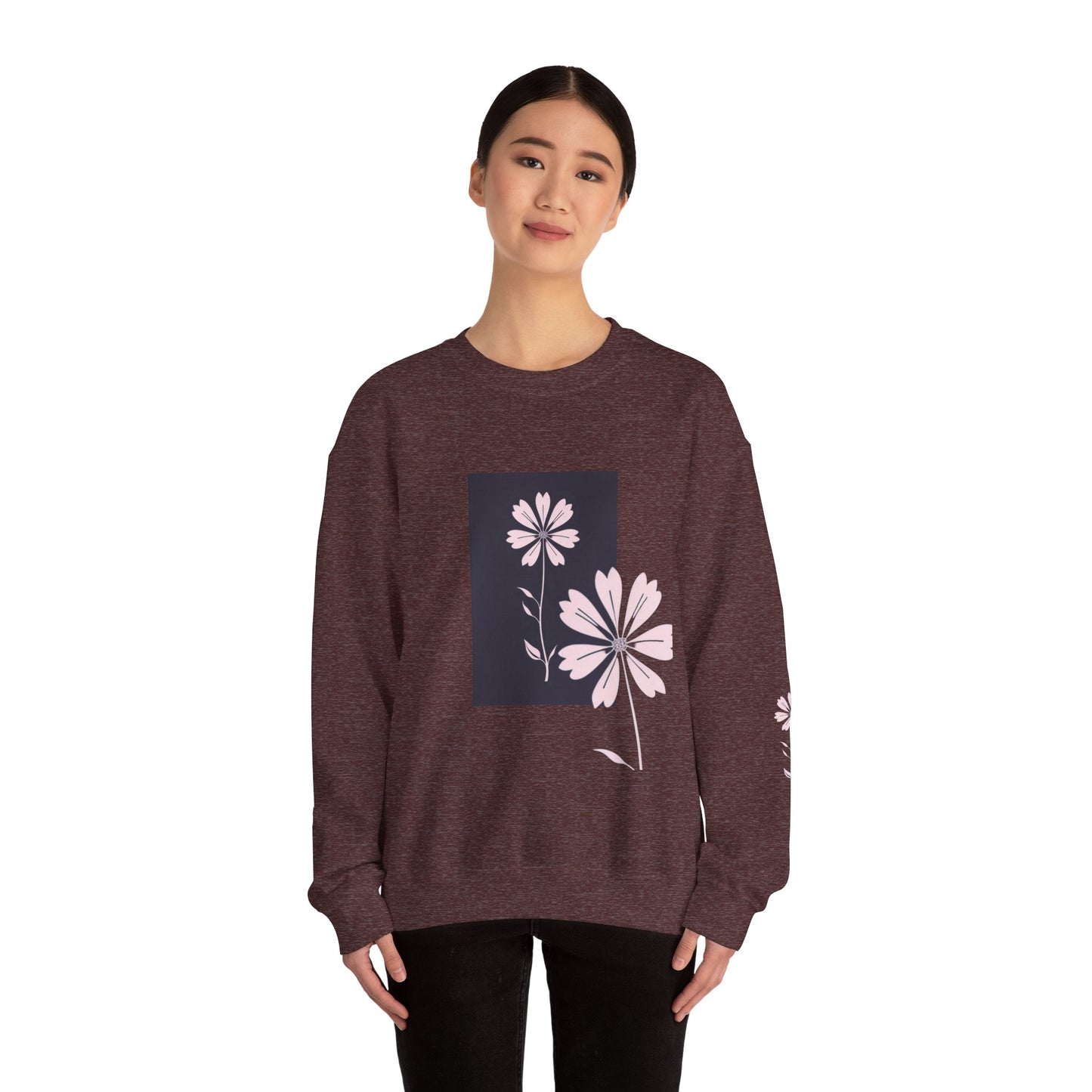 Flowers Women Heavy Blend™ Crewneck Sweatshirt