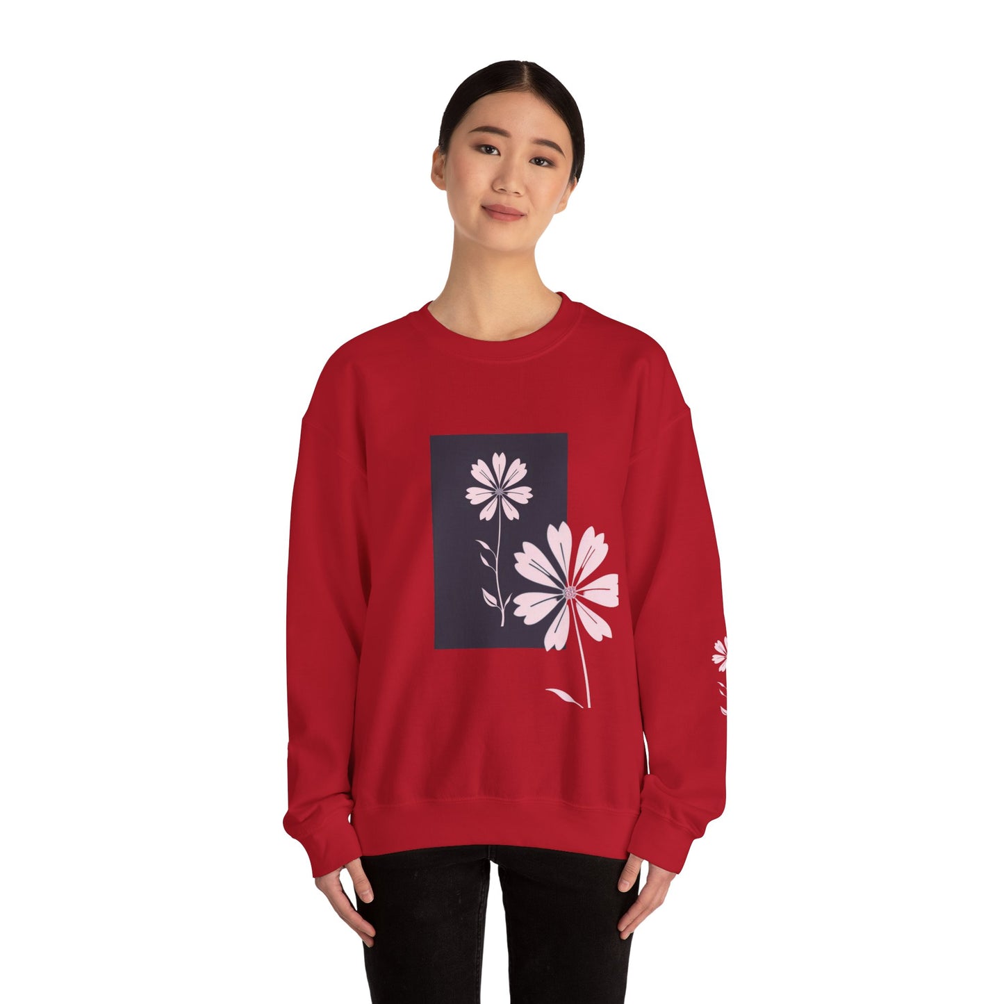 Flowers Women Heavy Blend™ Crewneck Sweatshirt