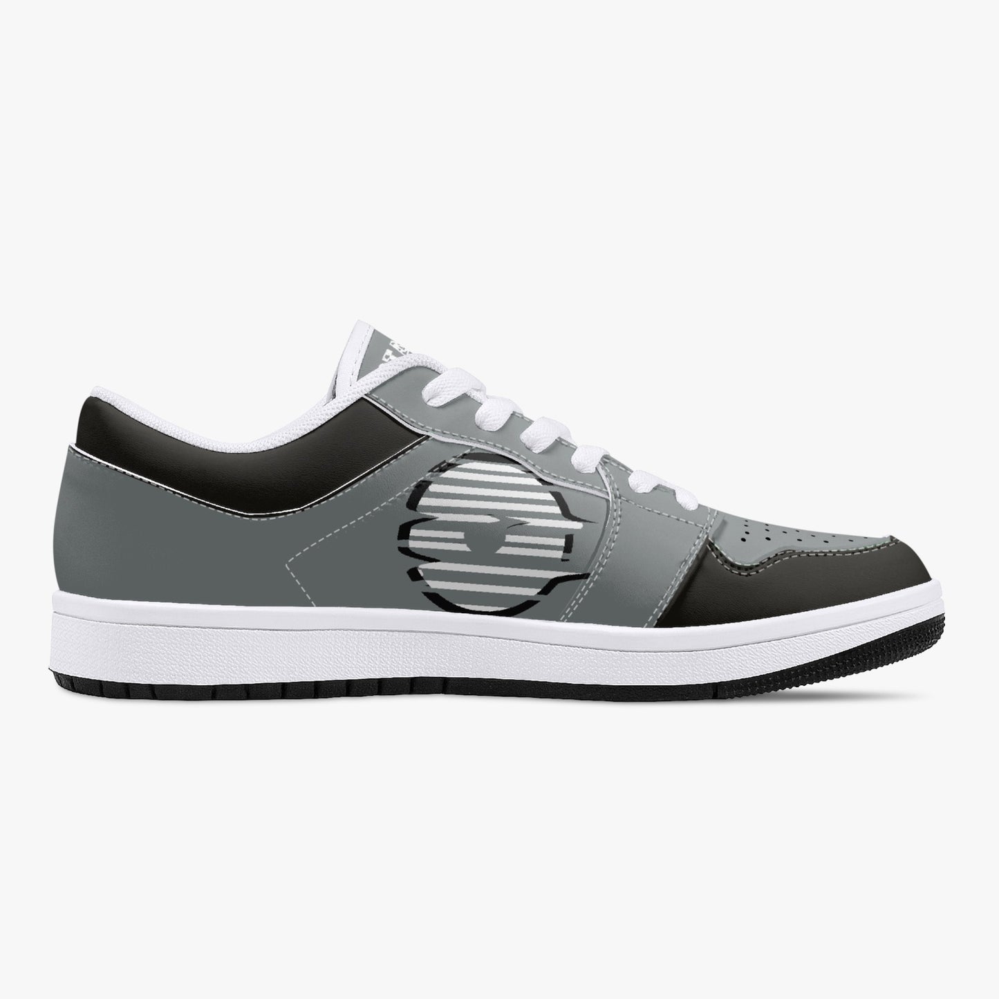 Low-Top Leather Gray Sneakers
