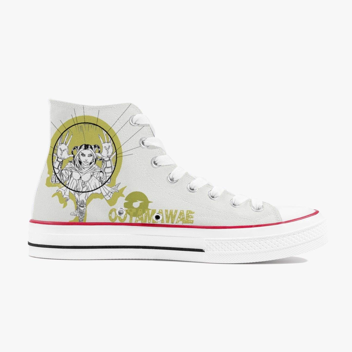Bubble Girl High Canvas Shoes - Beige
