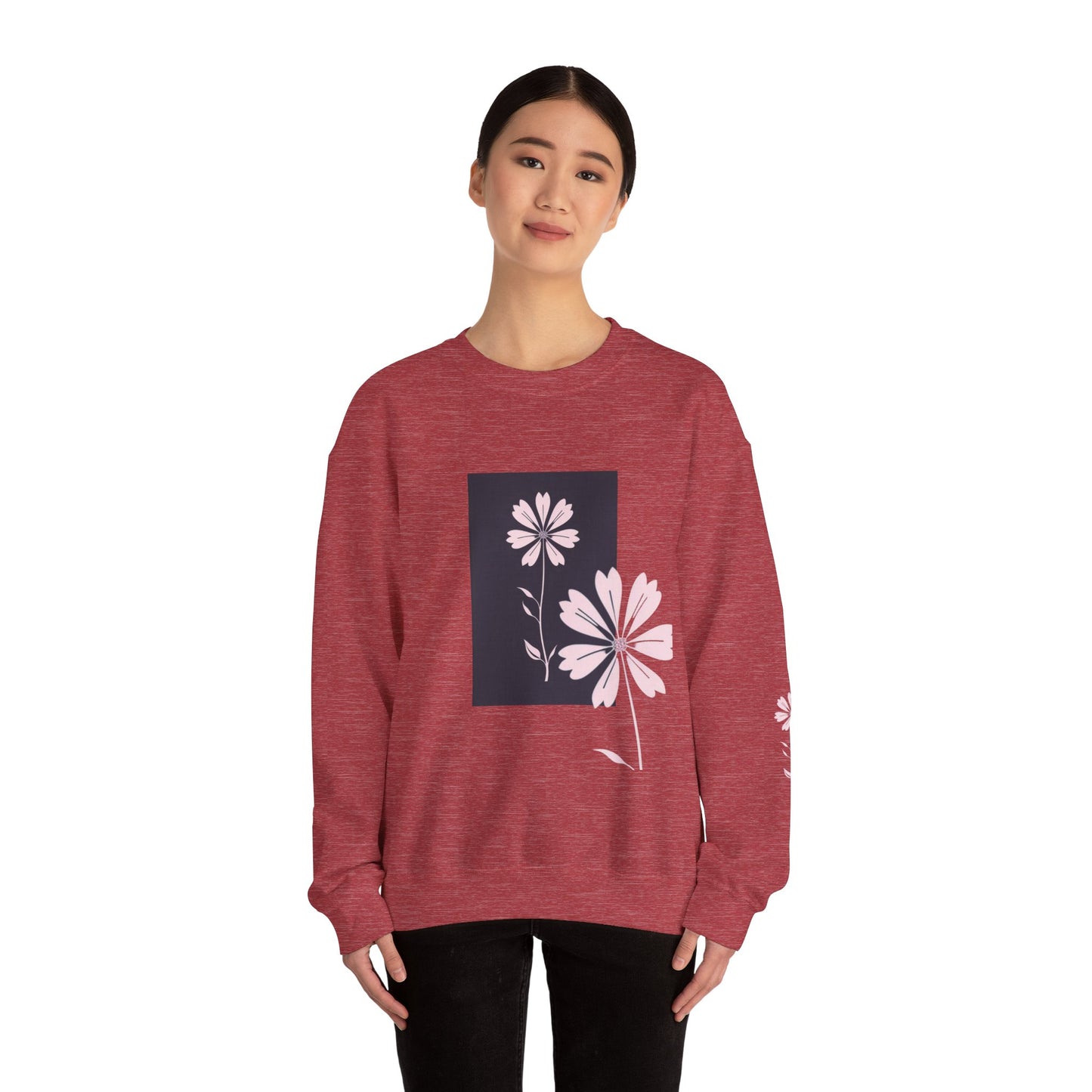 Flowers Women Heavy Blend™ Crewneck Sweatshirt