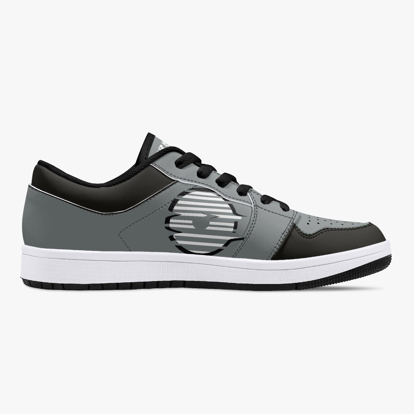 Low-Top Leather Gray Sneakers