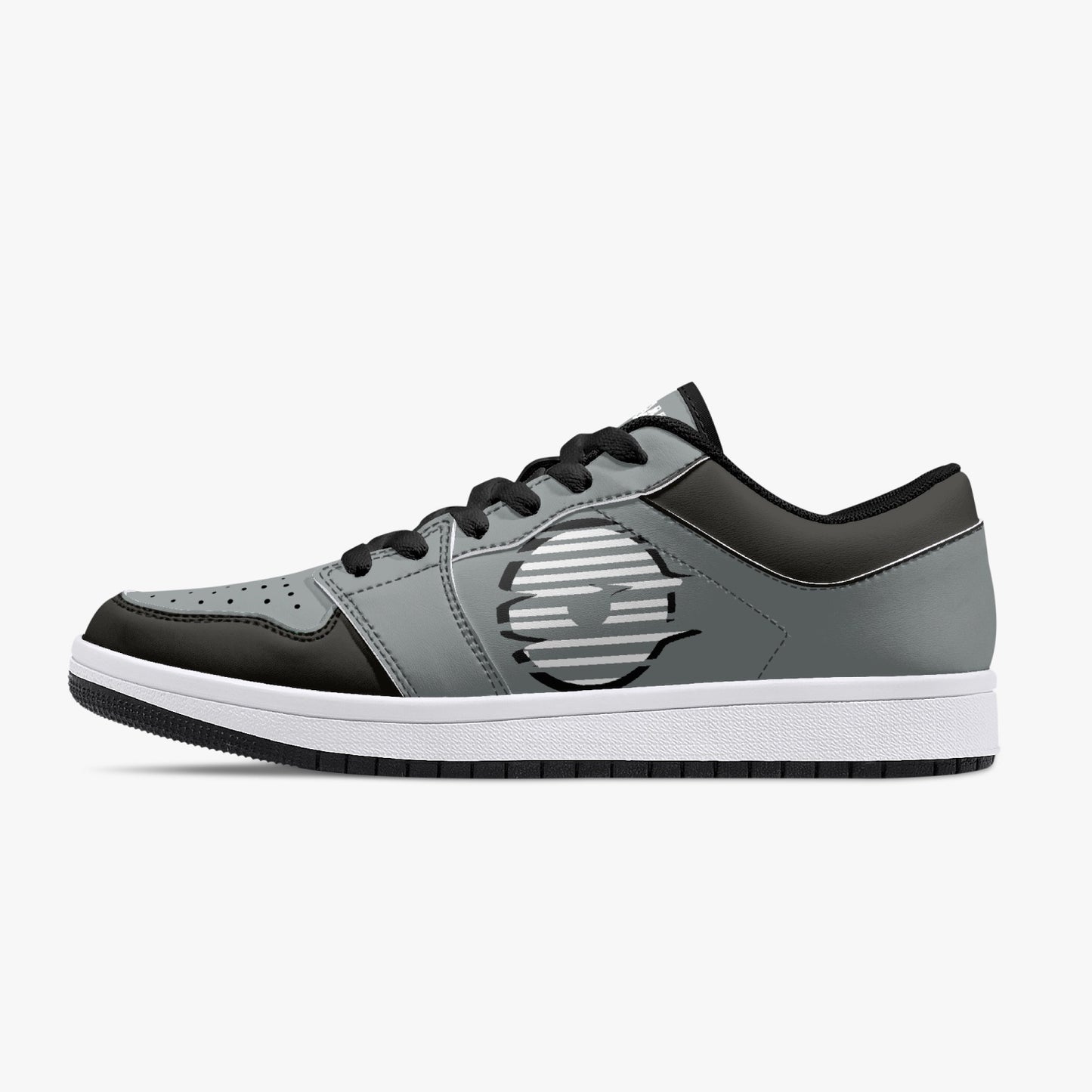 Low-Top Leather Gray Sneakers
