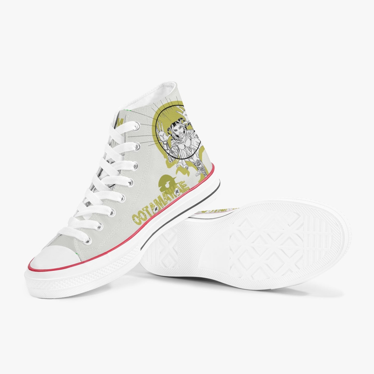Bubble Girl High Canvas Shoes - Beige