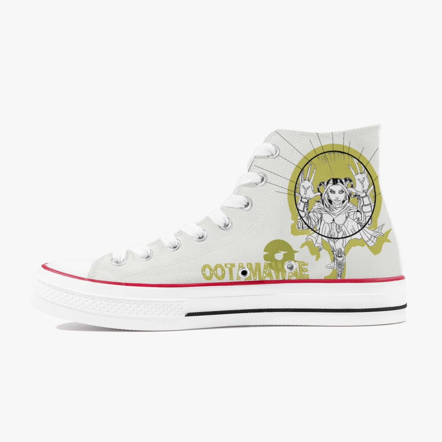 Bubble Girl High Canvas Shoes - Beige
