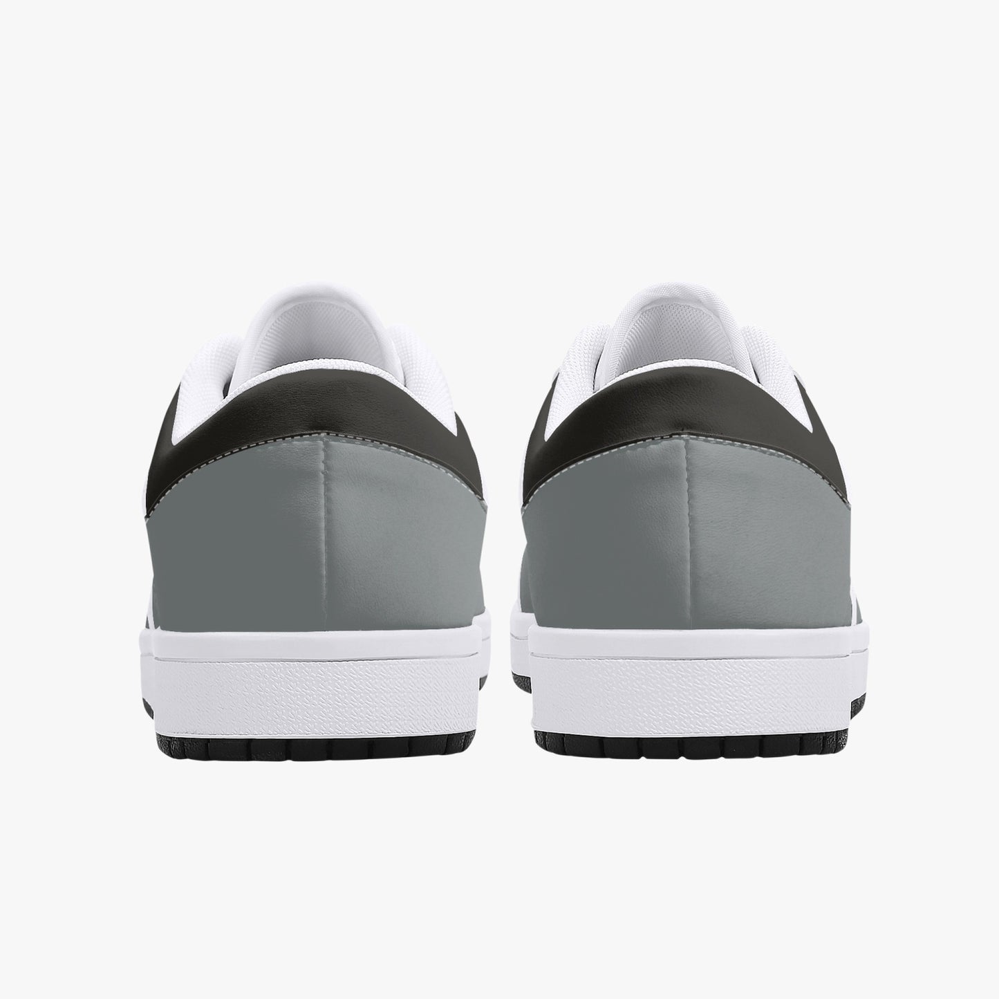 Low-Top Leather Gray Sneakers