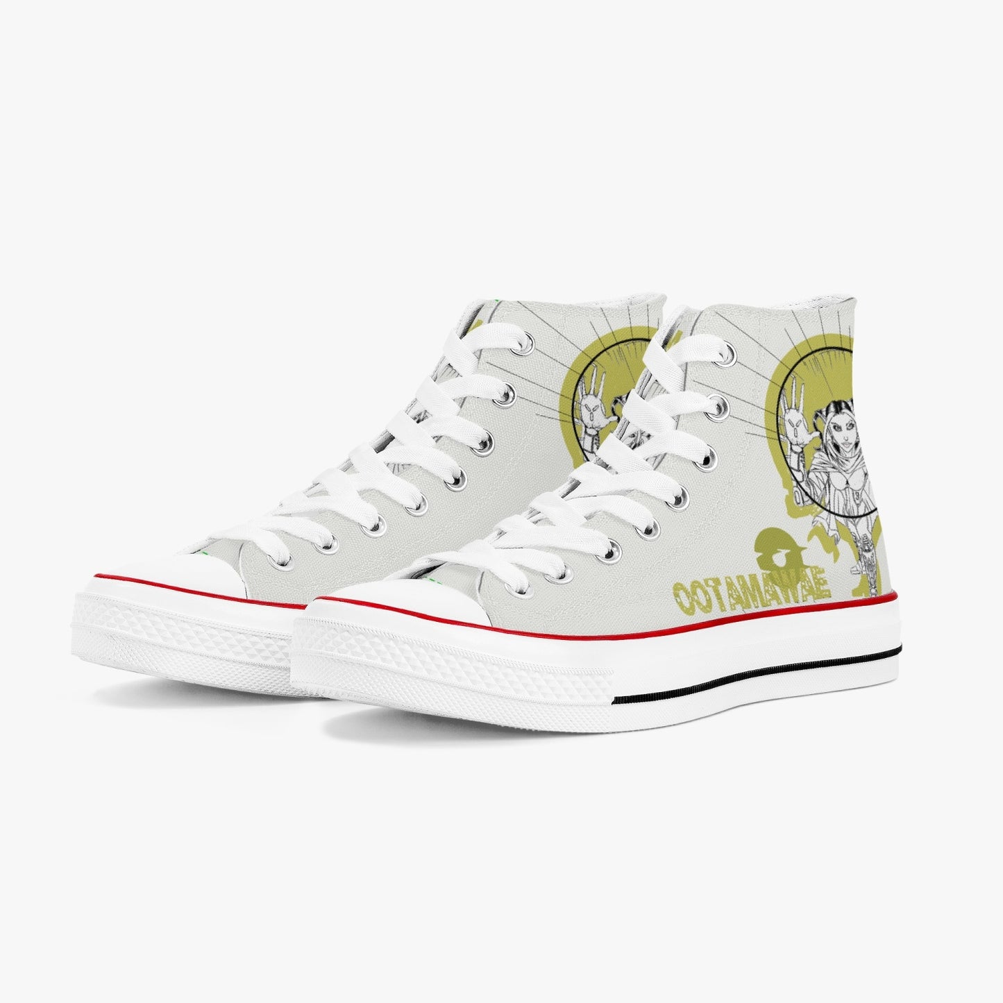 Bubble Girl High Canvas Shoes - Beige
