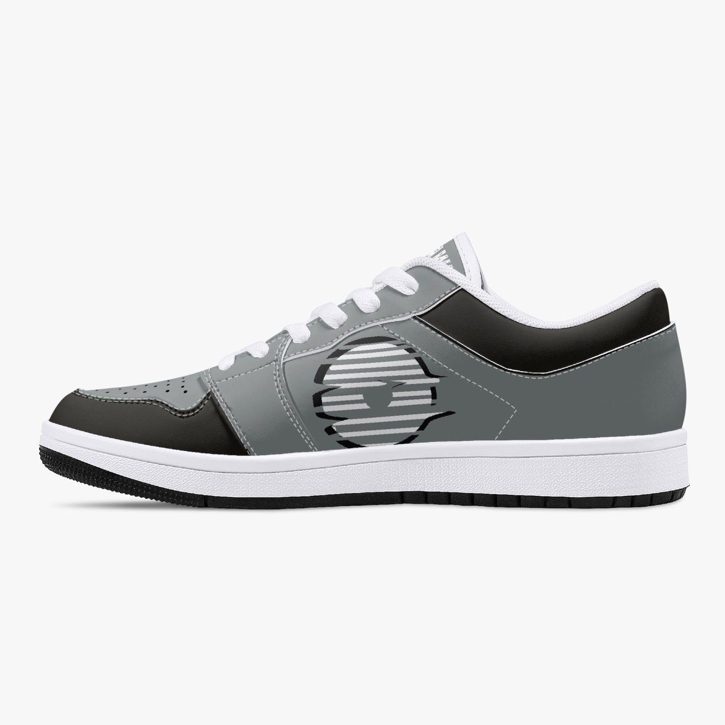Low-Top Leather Gray Sneakers