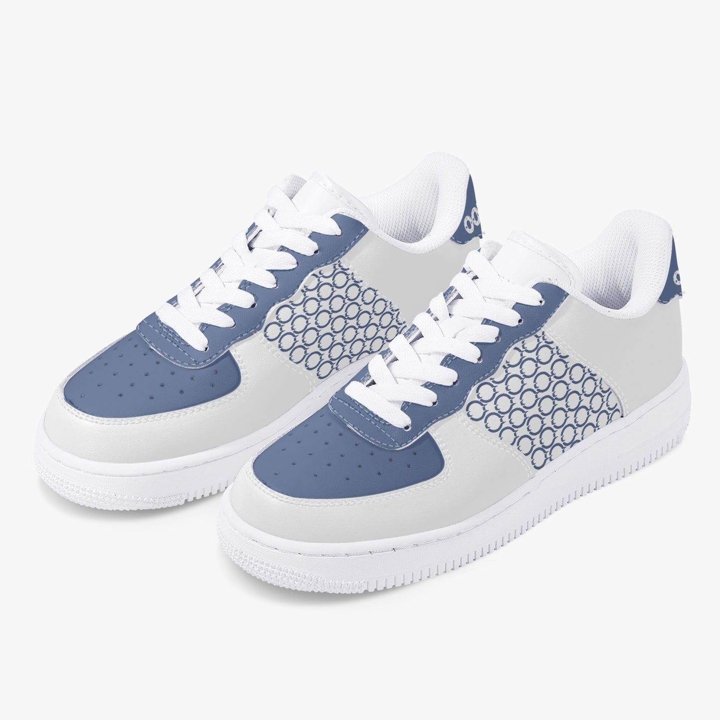 Low-Top Leather Sports Sneakers Light Purple