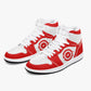 High-Top Leather Sneakers Red/White