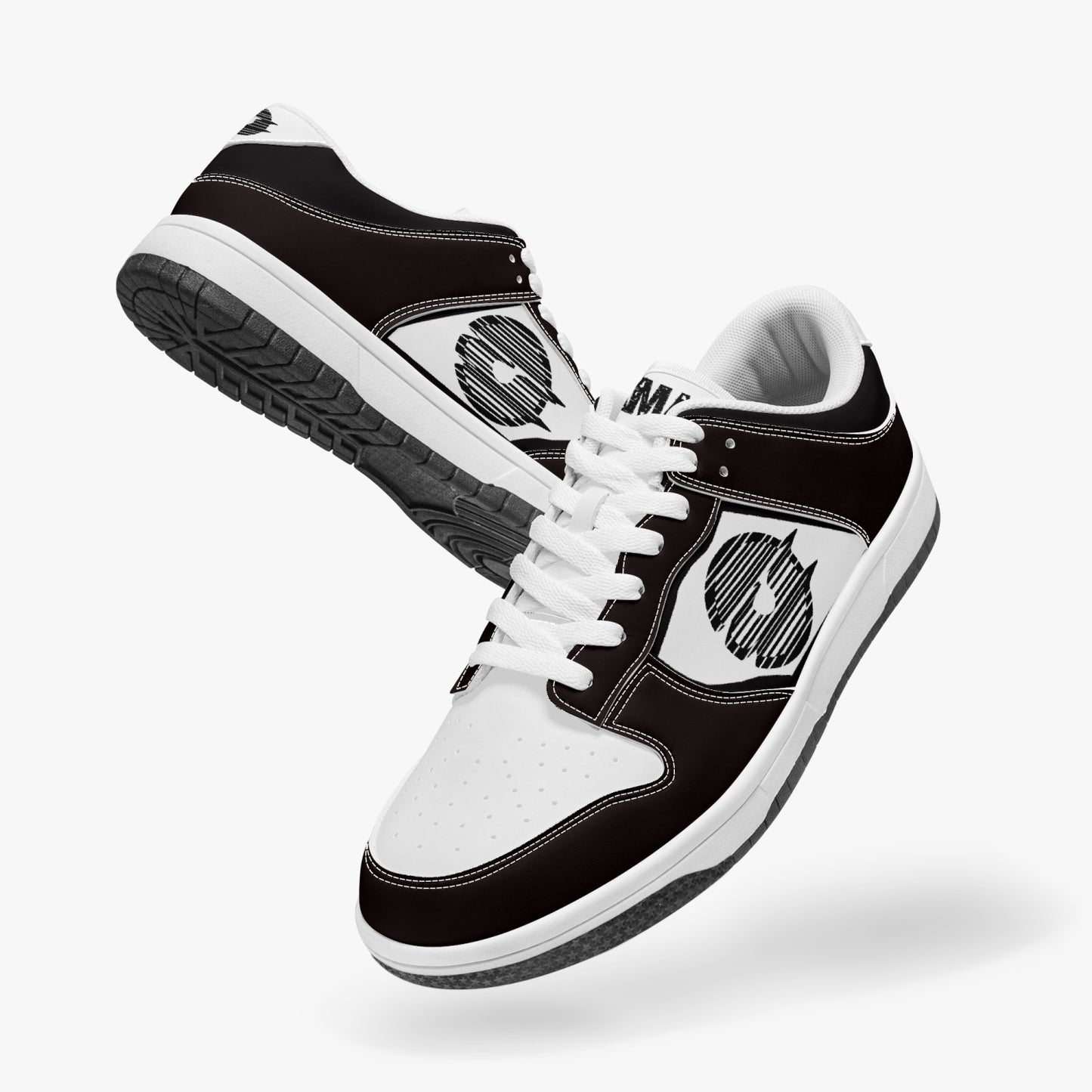 Dunk Stylish Low-Top Leather Sneakers Black