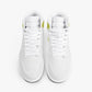 High-Top Leather Sneakers White Yellow