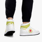 High-Top Leather Sneakers White Yellow