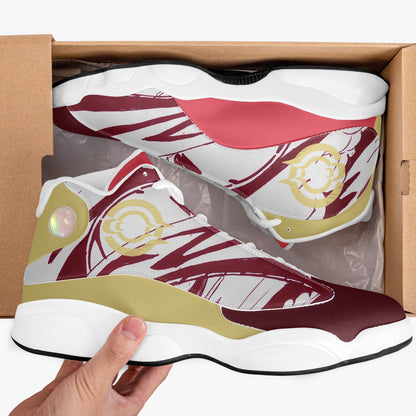 Leather Basketball Sneakers - Tinto/Yellow