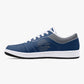 Low-Top Leather Sneakers - Blue Navy/Grey