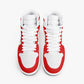 High-Top Leather Sneakers Red/White