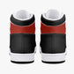 High-Top Leather Sneakers - Black /Red Logo