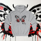 Unisex  Full Zip Hoodie Butterfly Japanese Graffiti design