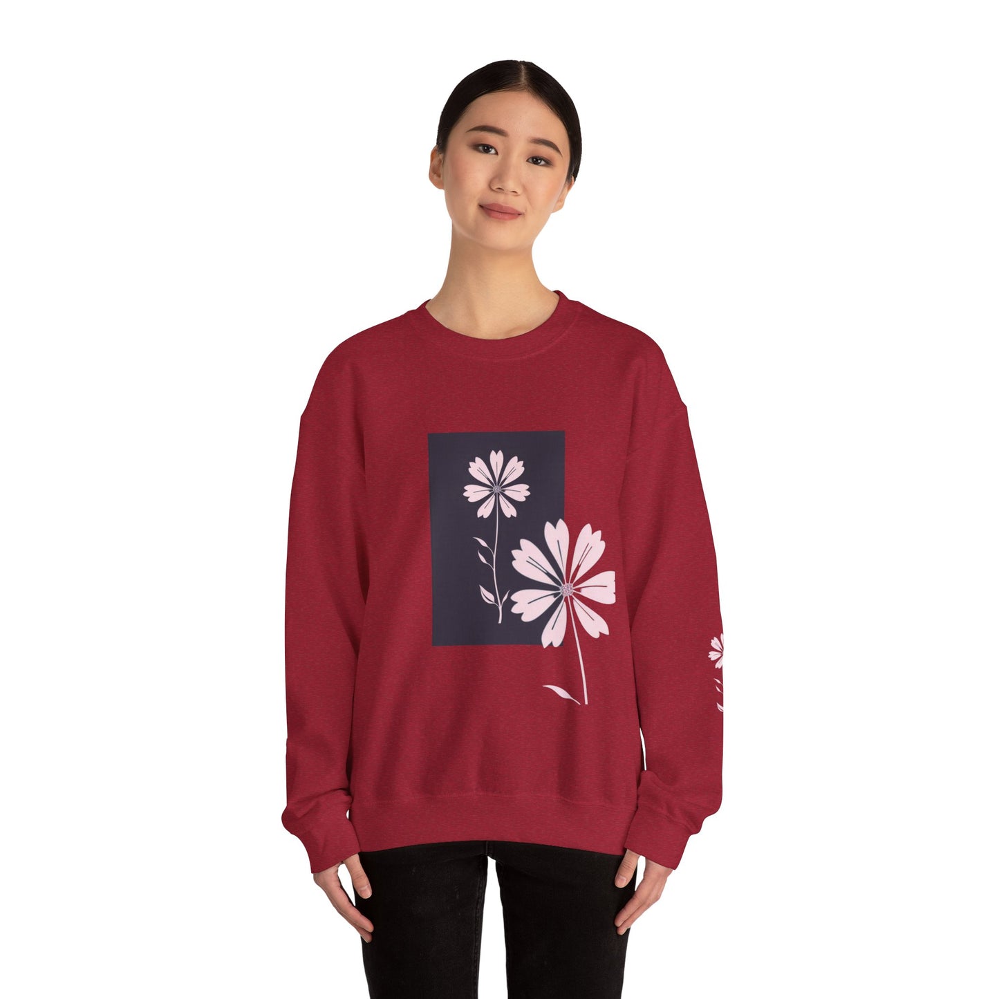 Flowers Women Heavy Blend™ Crewneck Sweatshirt