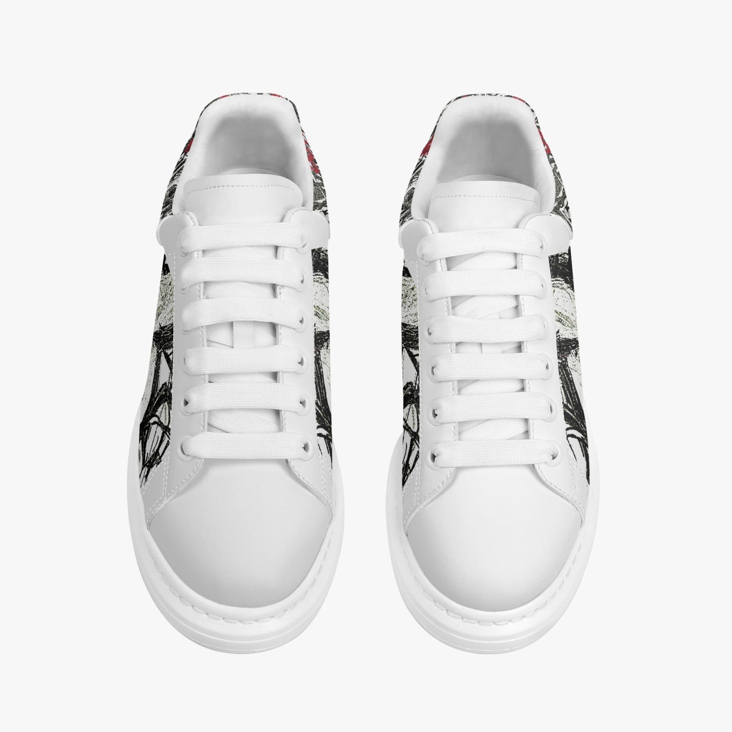 Lifestyle Low-Top Leather Sneakers Black Eyes