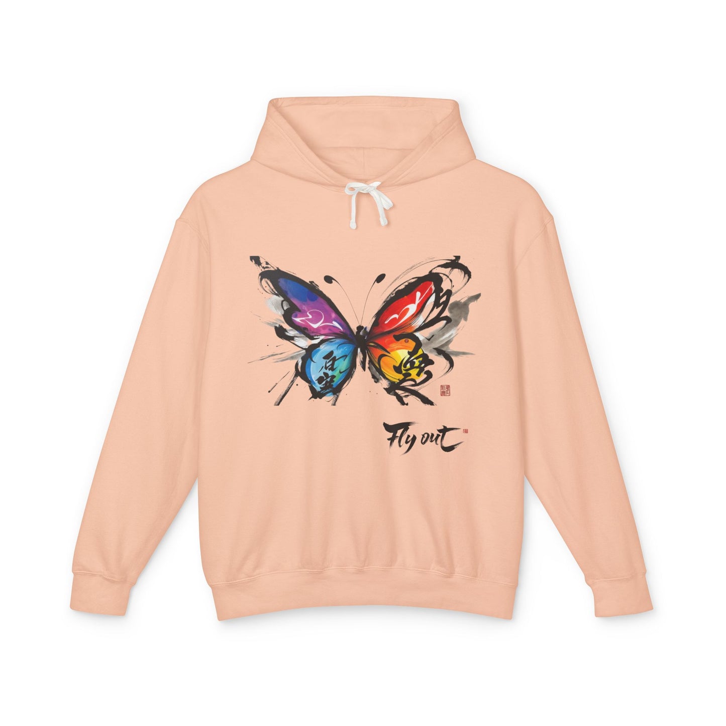 Unisex Lightweight Hooded Sweatshirt graffiti butterfly Fly out