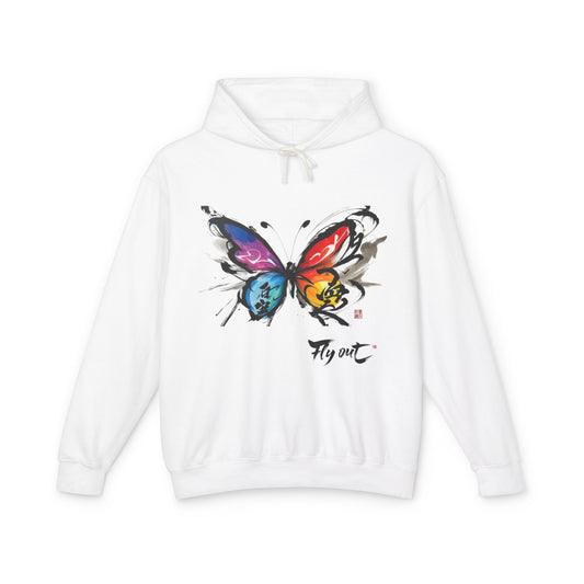 Unisex Lightweight Hooded Sweatshirt graffiti butterfly Fly out