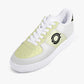 Low-Top Leather Sports Sneakers/ Yellow -Black logo