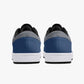 Low-Top Leather Sneakers - Blue Navy/Grey