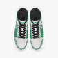 Dunk Stylish Low-Top Leather Sneakers Green-White logo