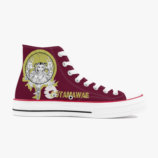 Bubble Tinto Red High Canvas Shoes