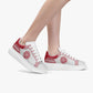 Lifestyle Low-Top Leather Sneakers - White/Red