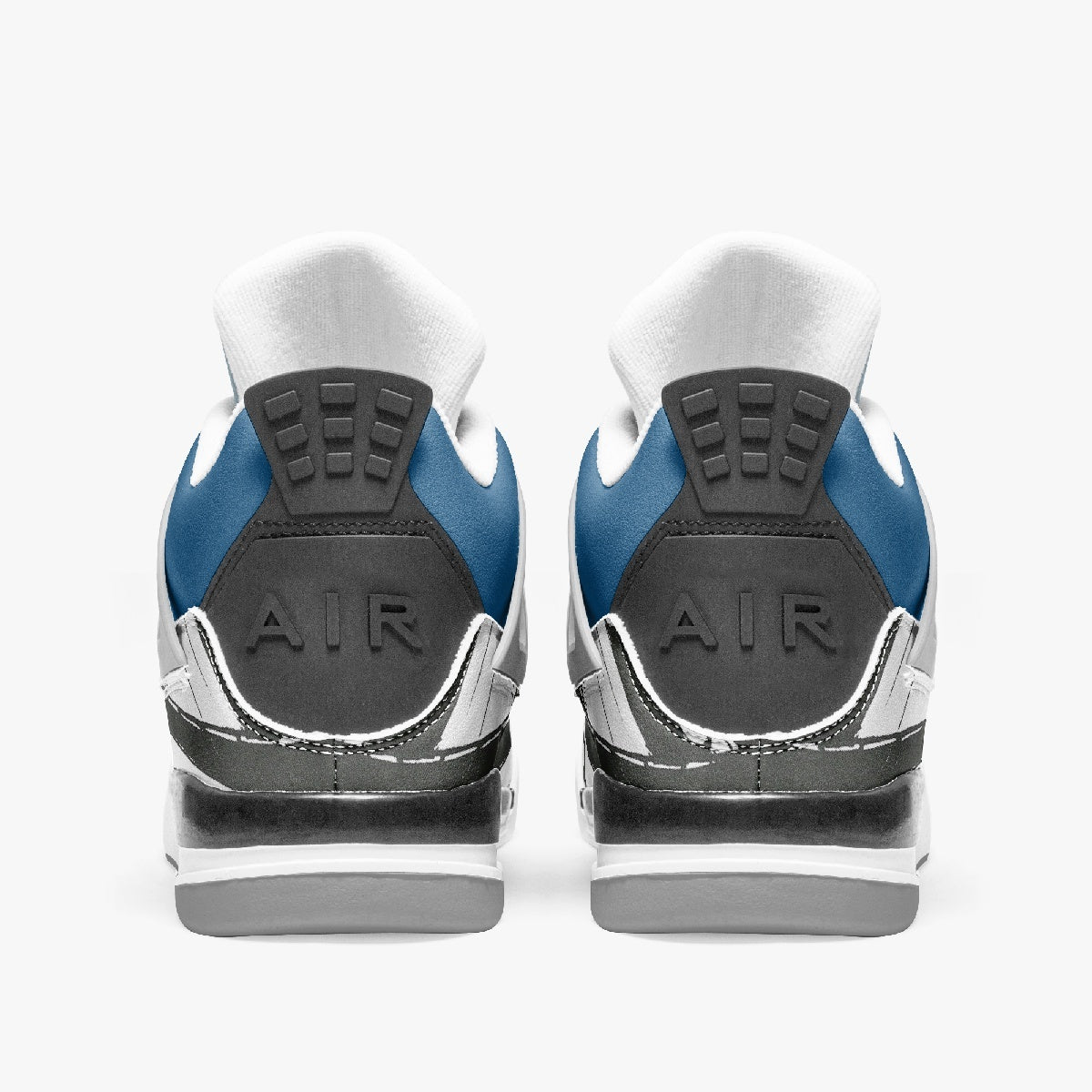 AJ4 Basketball Sneakers -Grey Sole/Blue