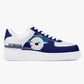 Low-Top Leather Sports Sneakers Blue Navy