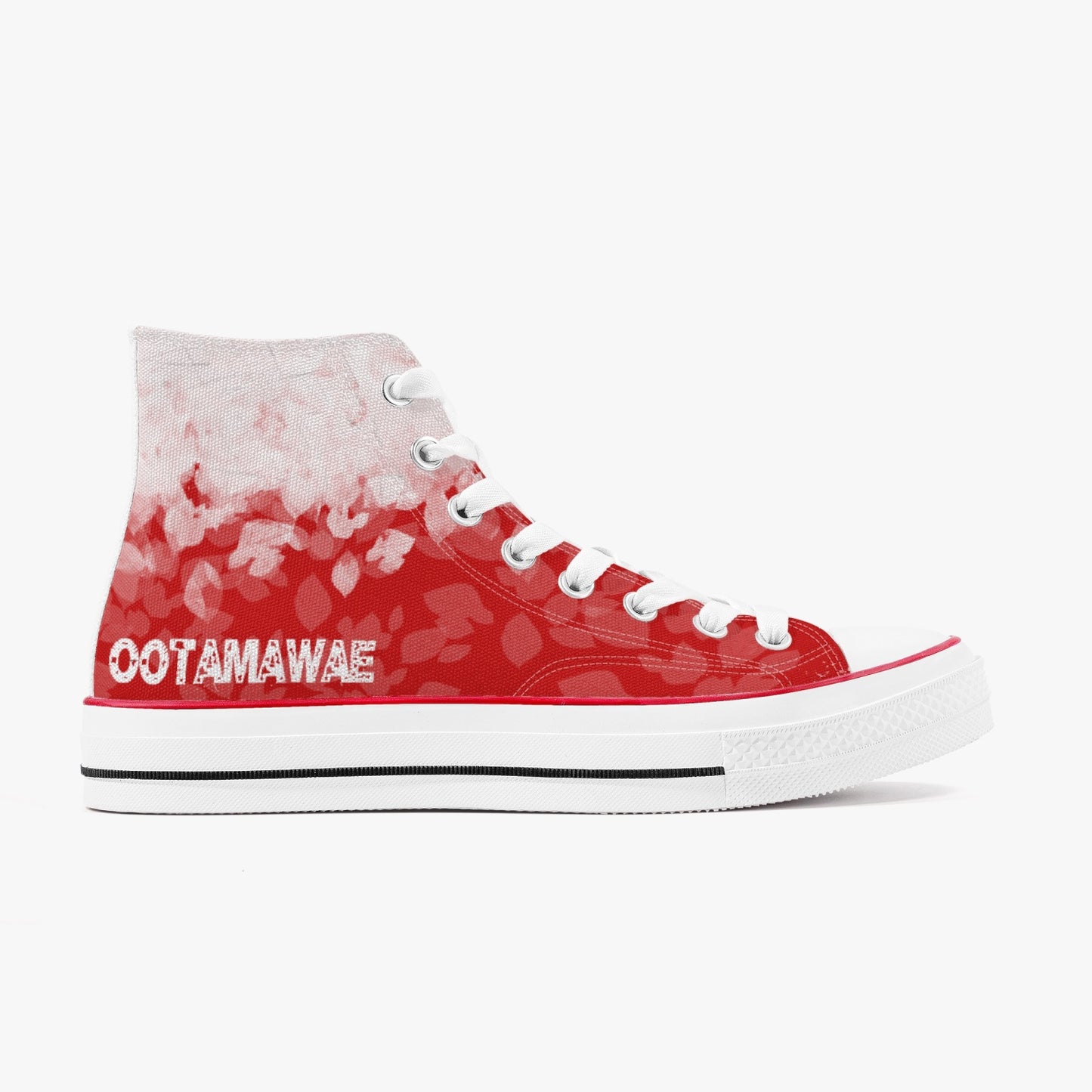 Red Leaves High-Top Canvas Shoes