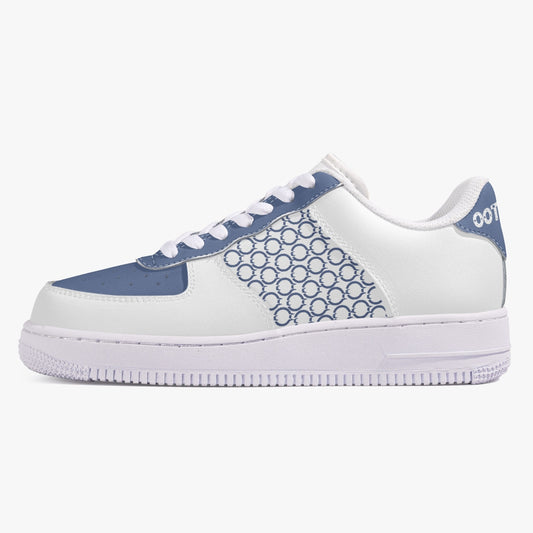 Low-Top Leather Sports Sneakers Light Purple