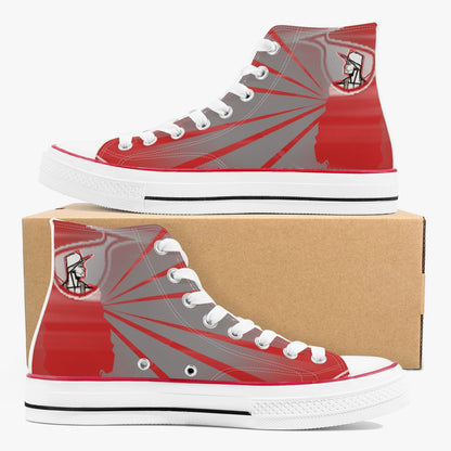 Sunset Gray High-Top Canvas Shoes