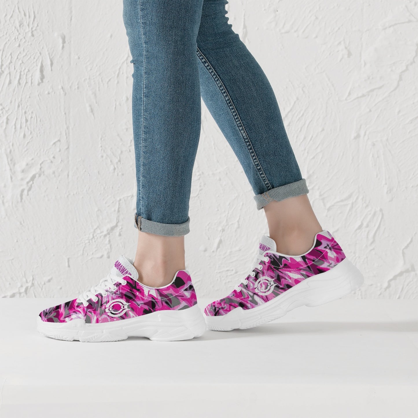 Trendy Chunky Sneakers - Pinkish