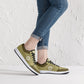 Low-Top Leather Sneakers - Gold