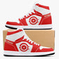 High-Top Leather Sneakers Red/White