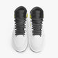 High-Top Leather Sneakers White Yellow