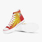 Sunset Red Canvas Shoes - White