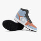 High-Top Leather Sneakers Blue\Orange