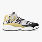 Leather Basketball Sneakers - Black-Yellow