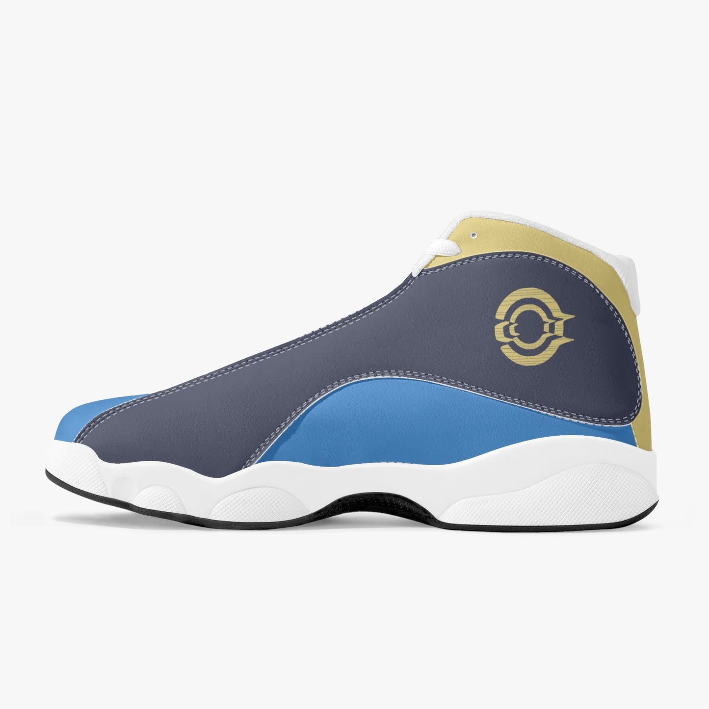 Basketball Sneakers - Grey/Gold/Blue