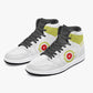 High-Top Leather Sneakers White Yellow