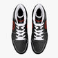 High-Top Leather Sneakers - Black /Red Logo